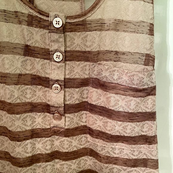 Tela UO Striped Lace Racerback Tank Top - Picture 3 of 7